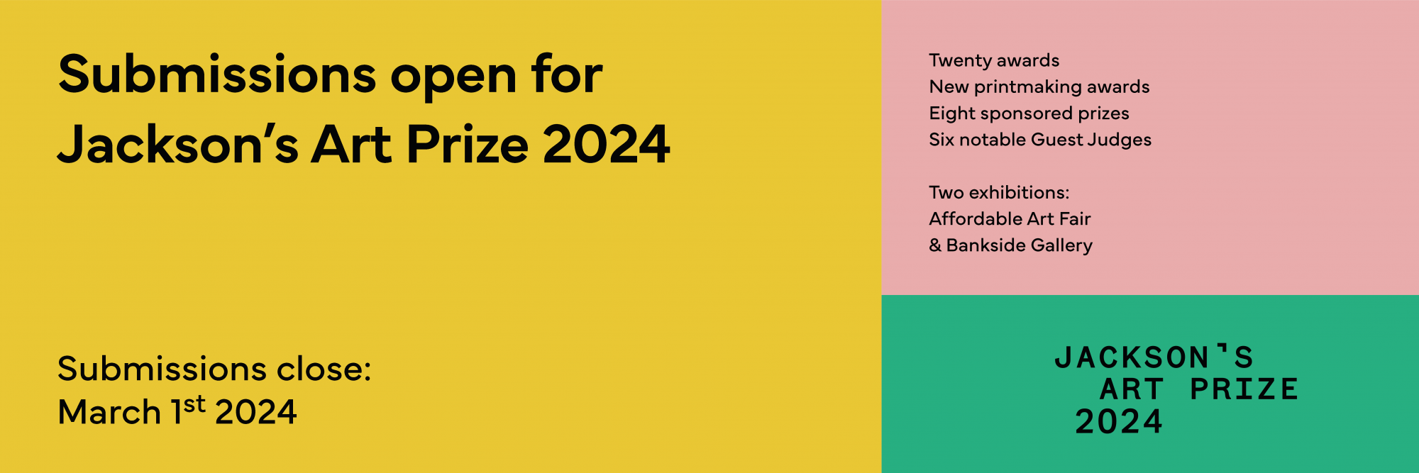 Call for Entries Jackson's Art Prize 2024 International, London